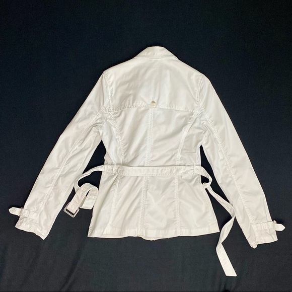 ABERCROMBIE & FITCH Trench Coat, White, Size Medium - Picture 2 of 8